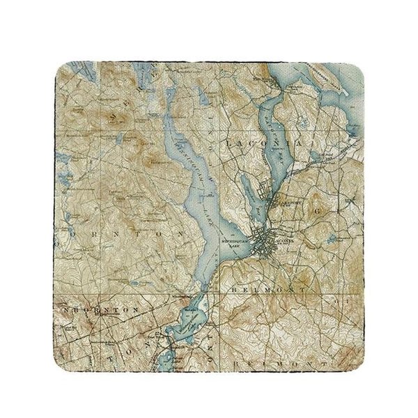 Betsy Drake Betsy Drake CT309 4 x 4 in. Lake Winnisquam; NH Nautical Map Coaster - Set of 4 CT309